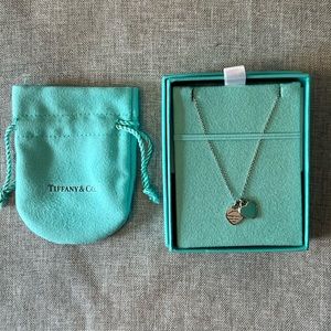 Tiffany Blue Double Heart Tag Necklace